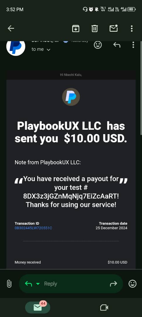 Payment proof